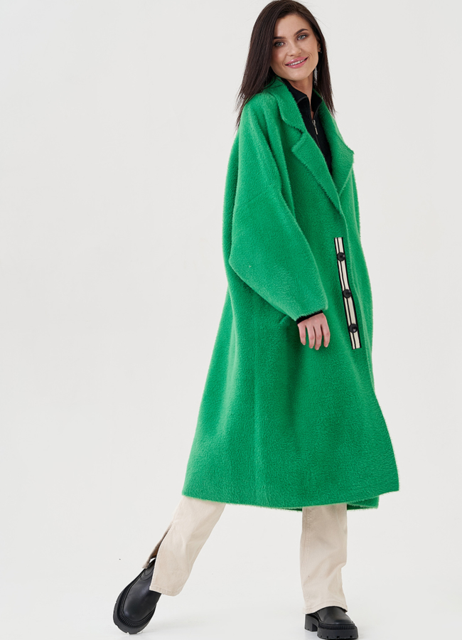 Длинный кардиган зеленого цвета модель № 78011 универмаг малина