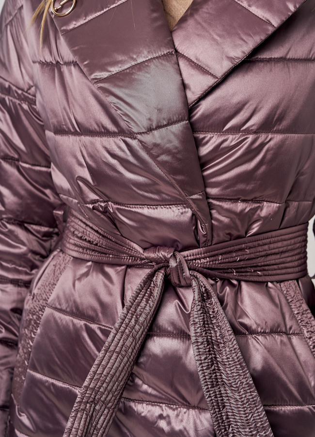 Женское демисезонное пальто коричневого цвета модель № 5У-7038/17-109 универмаг малина