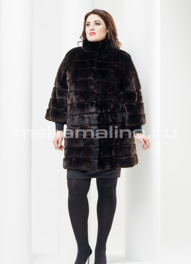 Шуба Rex цвет соболь модель № S-391 меха малина