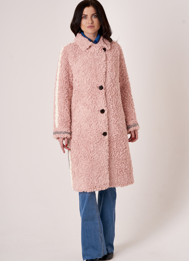 Пальто из шерсти на пуговицах  модель № 10223 универмаг малина