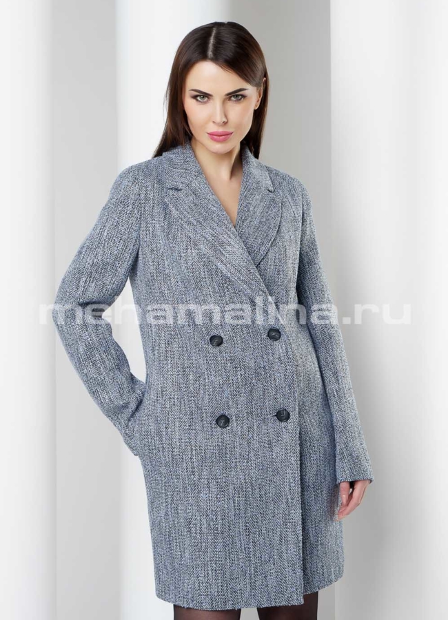 Двубортное пальто модель № BP-158 универмаг малина