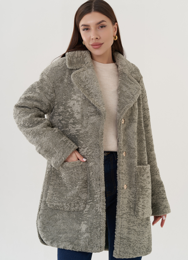 Полупальто женское с английским воротником модель № 25558 универмаг малина