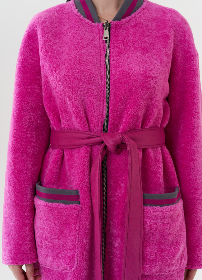 Двухсторонняя эко дубленка 