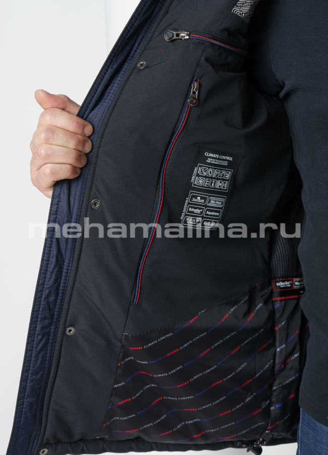 Мужская куртка с капюшоном, отделка енот модель № KM-82 универмаг малина