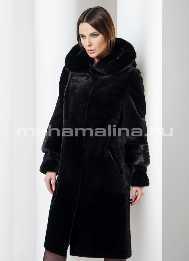 Шуба мутон модель № S-563 универмаг малина