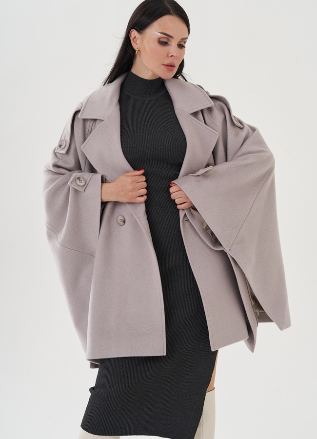 фото Полупальто женское с английским воротником модель № 24688