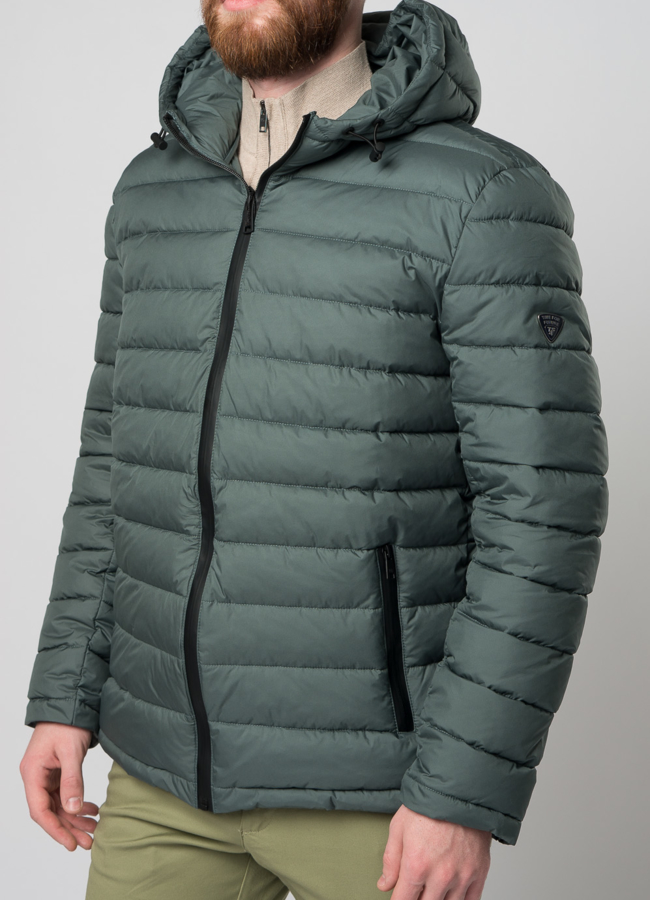 Мужская утепленная куртка с капюшоном модель № M9033 универмаг малина