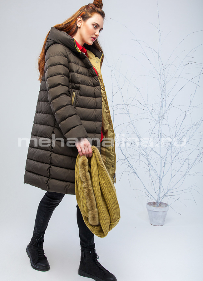 Женский пуховик с капюшоном модель № П-166 в кредит