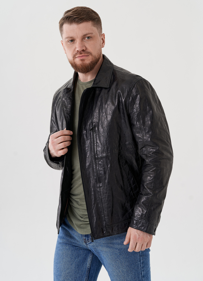 фото Мужская куртка из натуральной кожи модель № 24441