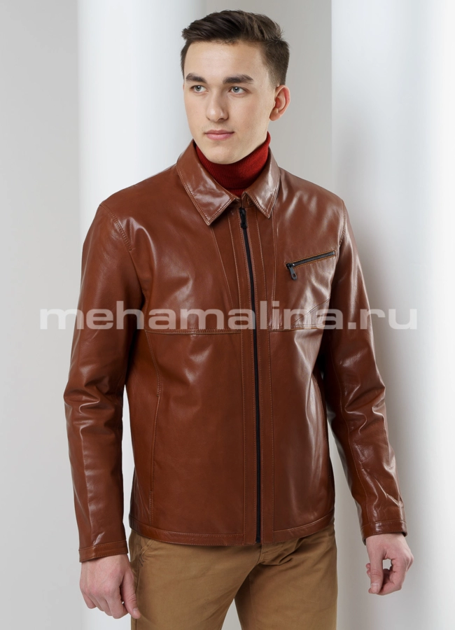Куртка кожаная модель № KP-170 универмаг малина