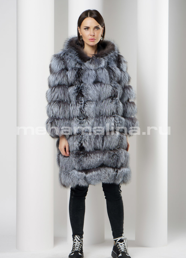 фото Жакет из чернобурки с капюшоном модель № 15-95