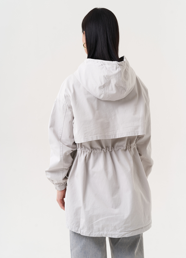 Удлиненная ветровка с капюшоном модель № 27258 универмаг малина