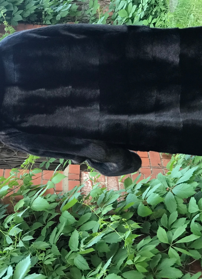 фото Норковая шуба в черном цвете модель № 8010