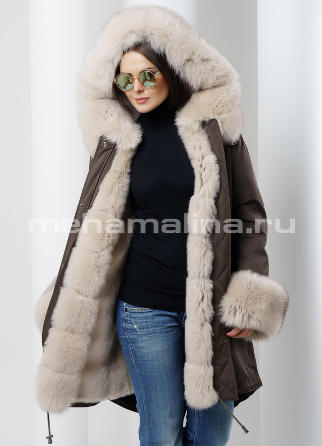 Парка на меху Malina siberian wear модель № П-105 универмаг малина