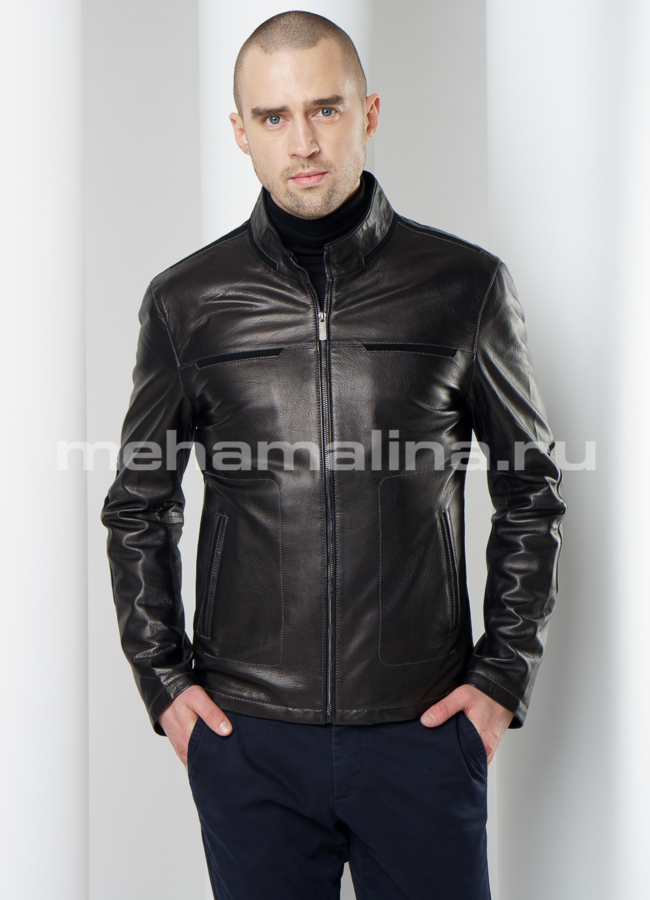 фото Мужская кожаная куртка модель № KP-207