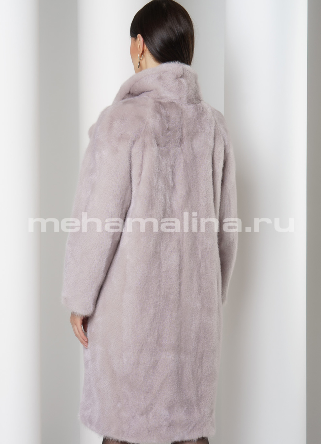 Норковая шуба с английским воротником модель № S-756 в кредит