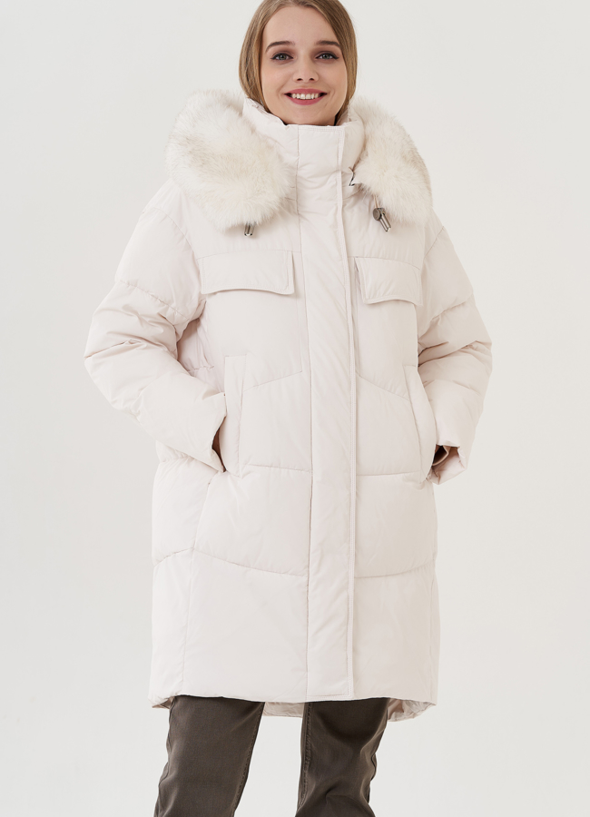 фото Пуховик женский с капюшоном  модель № 25031
