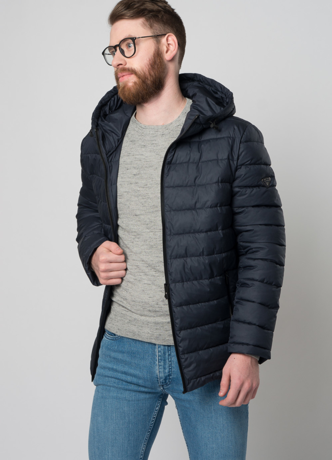 Мужская утепленная куртка с капюшоном модель № M9033 универмаг малина