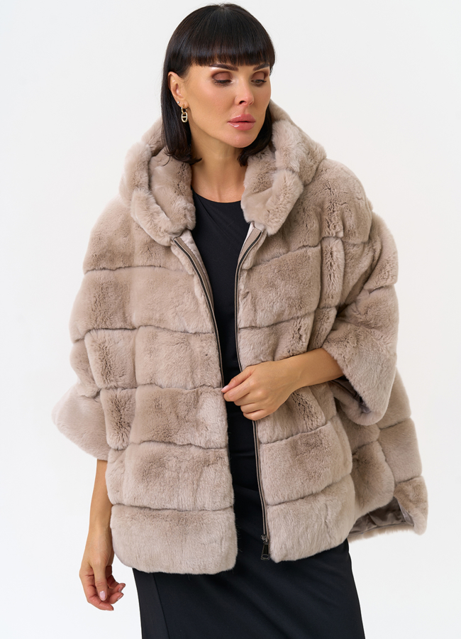 Короткая шуба из меха кролика с капюшоном модель № 25886 универмаг малина Короткая шуба из меха кролика с капюшоном модель № 25886 универмаг малина