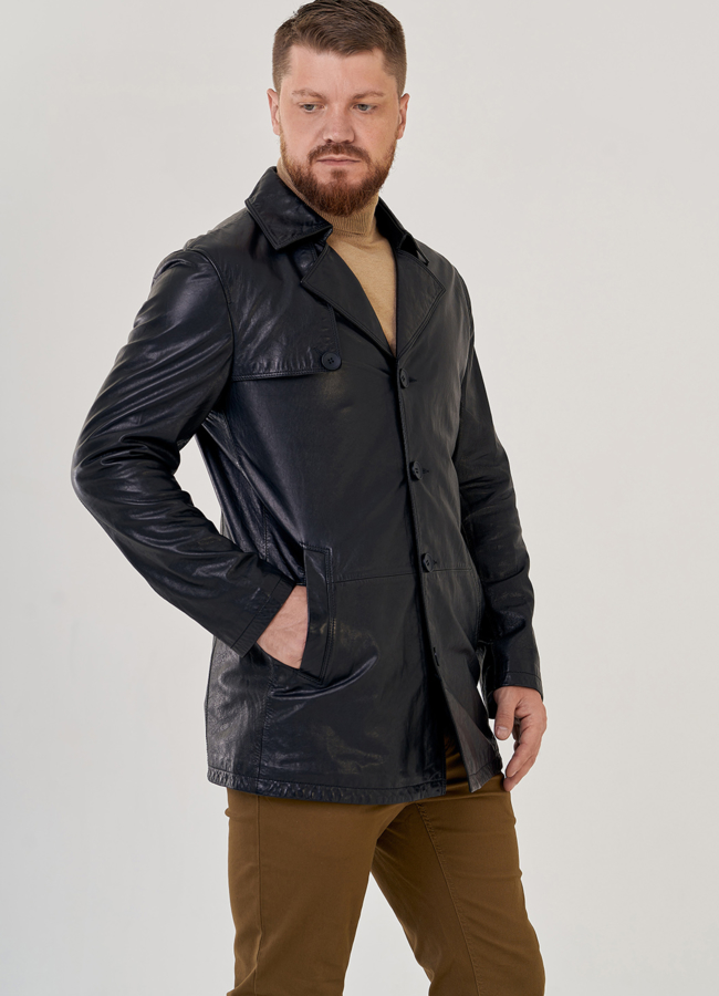 Мужская кожаная куртка  модель № 23141, 24381 в рассрочку Мужская кожаная куртка  модель № 23141, 24381 в рассрочку