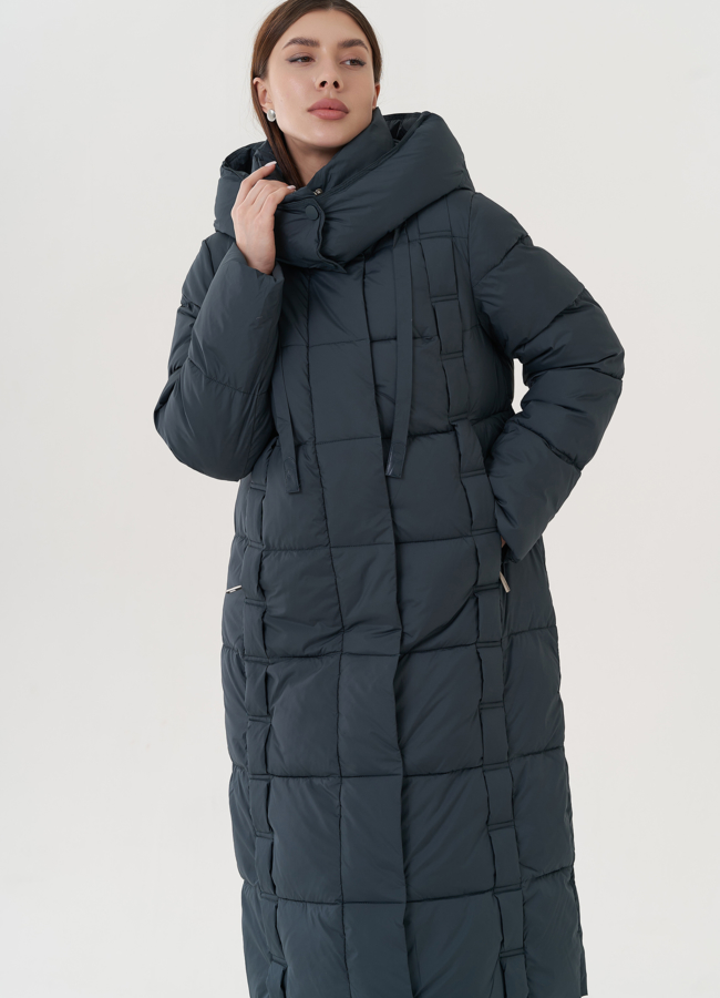 Пуховик женский с капюшоном  модель № 25707 в кредит