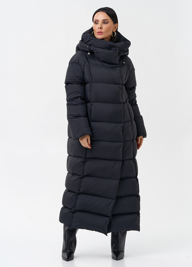 фото Женский пуховик с капюшоном  модель № 28976