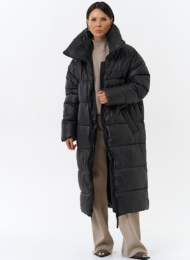 Женский пуховик с воротником стойкой