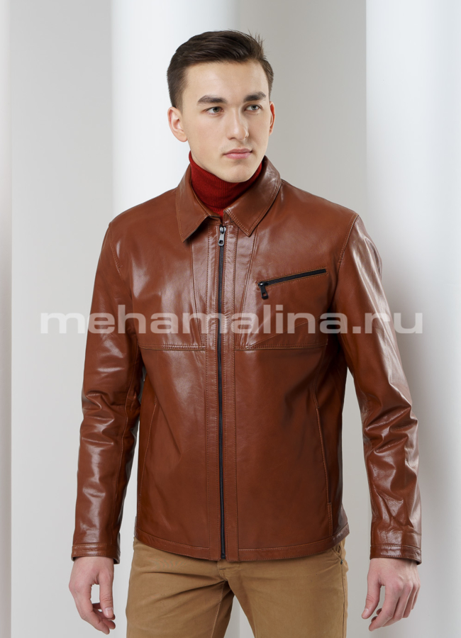 Куртка кожаная модель № KP-170 универмаг малина