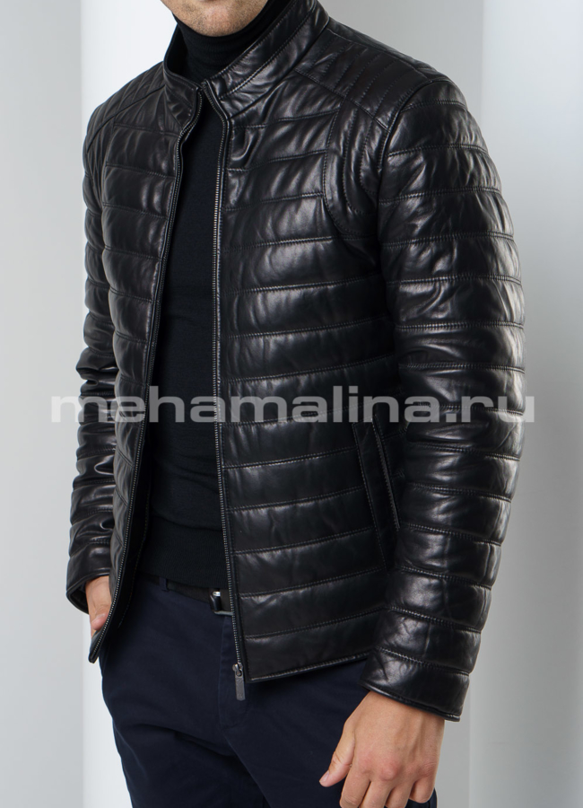 Куртка черного цвета  модель № KP-193 универмаг малина