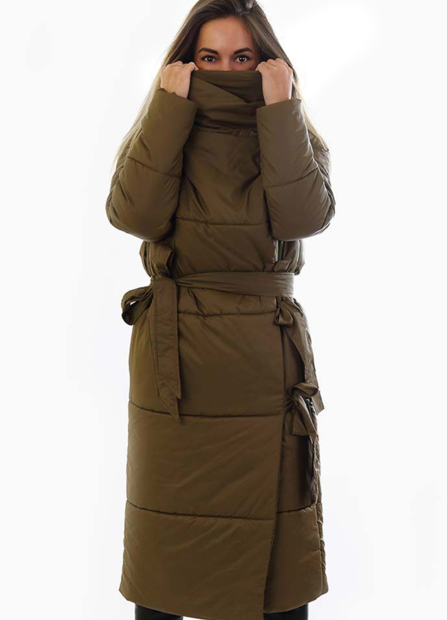 фото Удлиненный пуховик модель № П-223