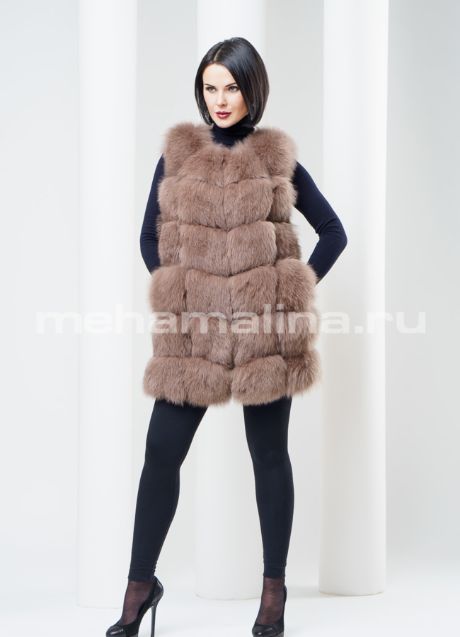 Жилет из песца модель № M-103 в кредит