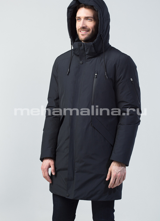 Пуховик мужской модель № КМ-40 меха малина