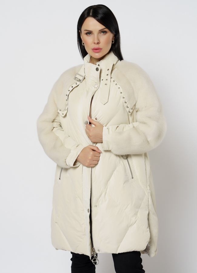 Пуховик со стойкой модель № 19-221/1 универмаг малина