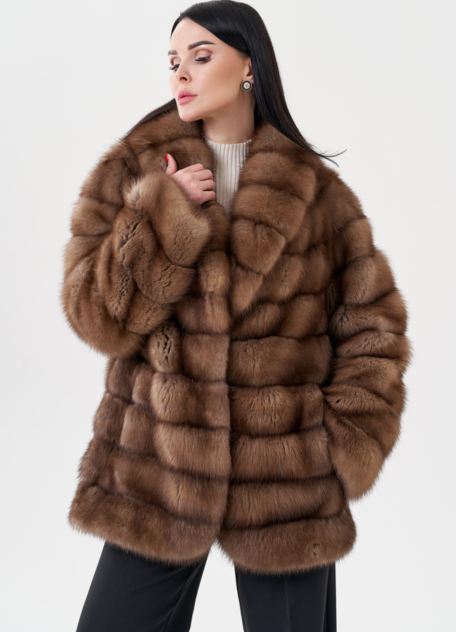 Шуба из куницы  модель № 24433 в рассрочку