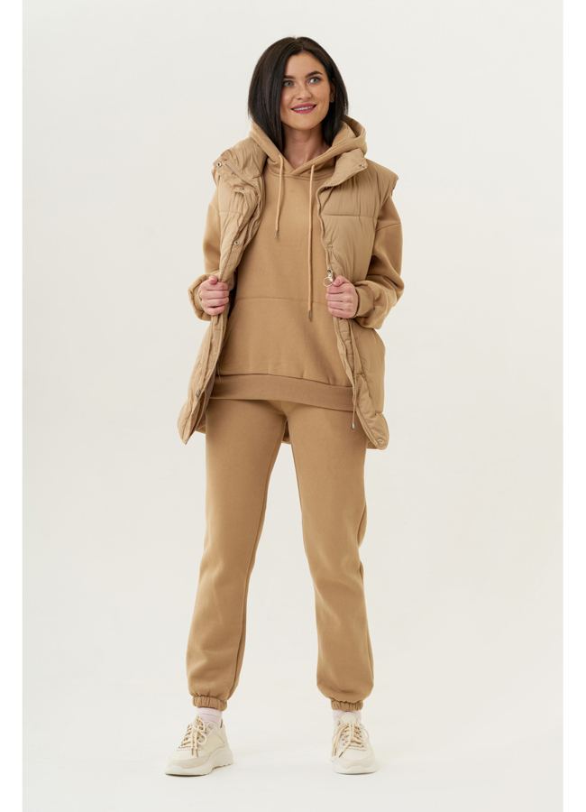 Костюм женский - худи, брюки + жилетка модель № 22277 универмаг малина