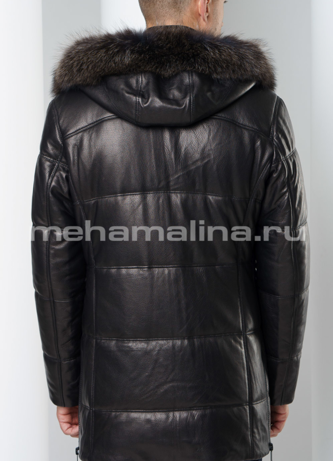 Удлиненный пуховик модель № ПМ-90 в кредит