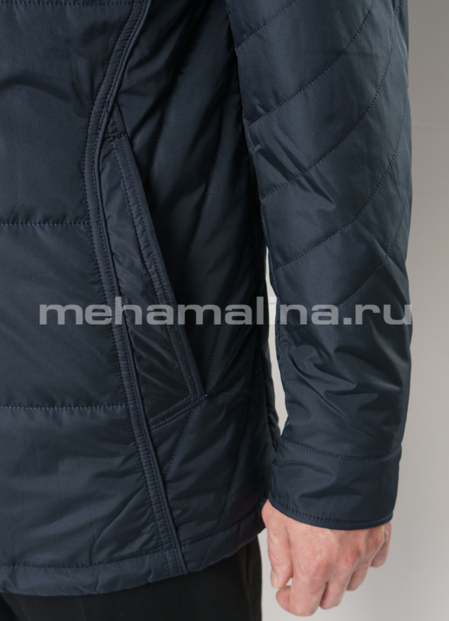 Утепленная куртка темно-синего цвета с отложным воротником модель № 1921 универмаг малина Утепленная куртка темно-синего цвета с отложным воротником модель № 1921 универмаг малина