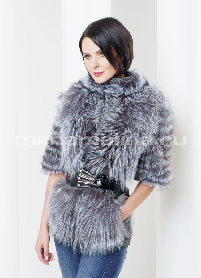 Меховой жакет из чернобурки модель № M-61 в рассрочку