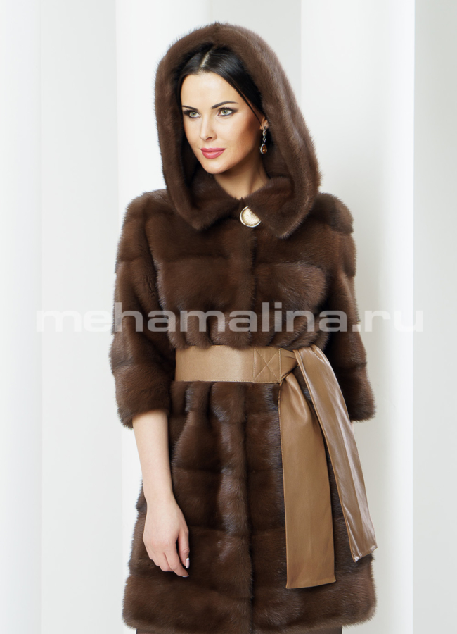 фото Шуба из норки поперечка модель № S-381