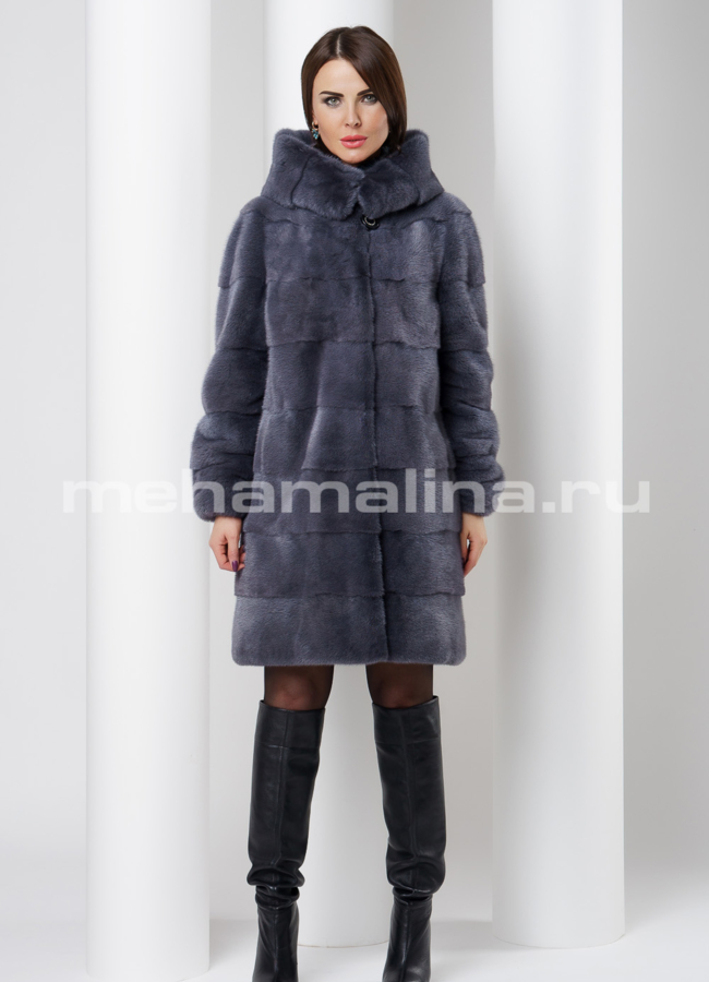 Шуба из скандинавской норки модель № S-510 универмаг малина