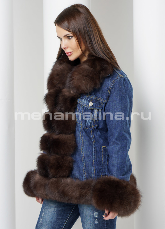 Джинсовая парка модель № П-211 в рассрочку