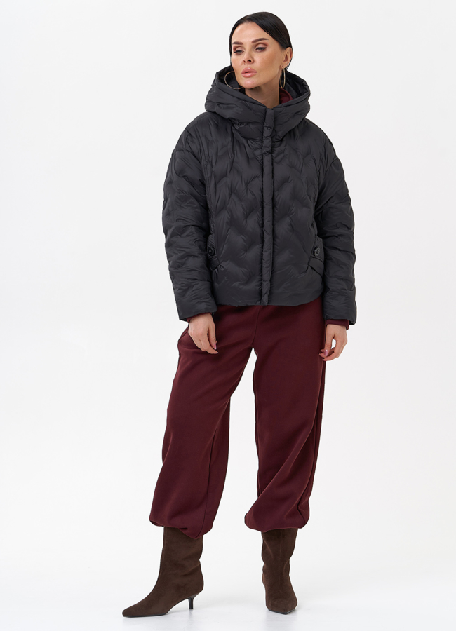 Женская куртка с капюшоном  модель № 29887 в рассрочку