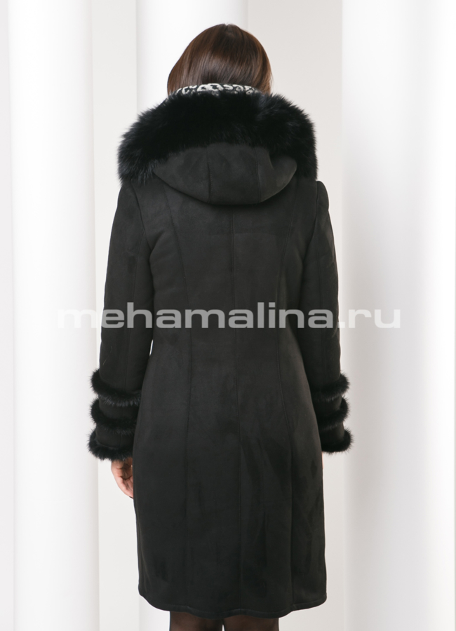 Дубленка на молнии модель № D-159 в кредит