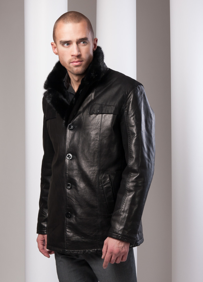 Дубленка с норкой модель № DM-31 в кредит