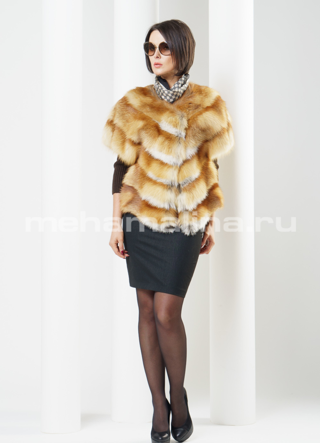 Жакет из лисы модель № S-256 в кредит