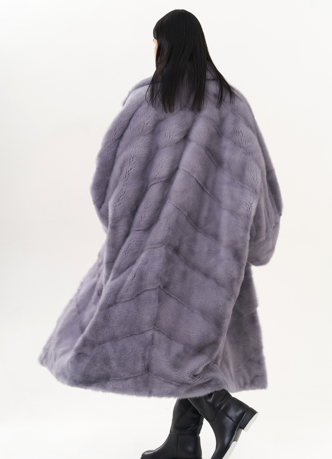 Шуба из норки с английским воротником модель № 83713 в кредит