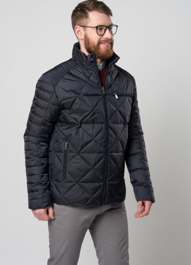 Мужская утепленная куртка синего цвета модель № TENOR в рассрочку