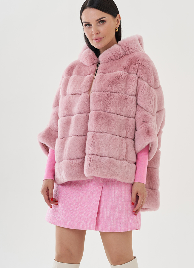 Короткая куртка из кролика модель № 81802 универмаг малина