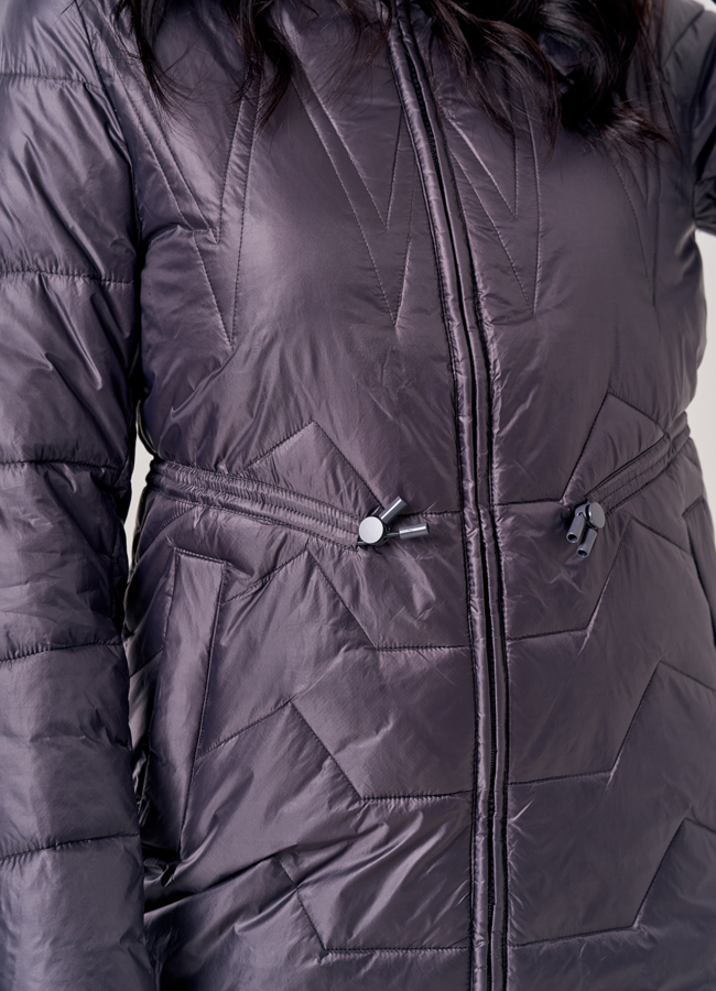 Полупальто женское серого цвета модель № 20601 универмаг малина