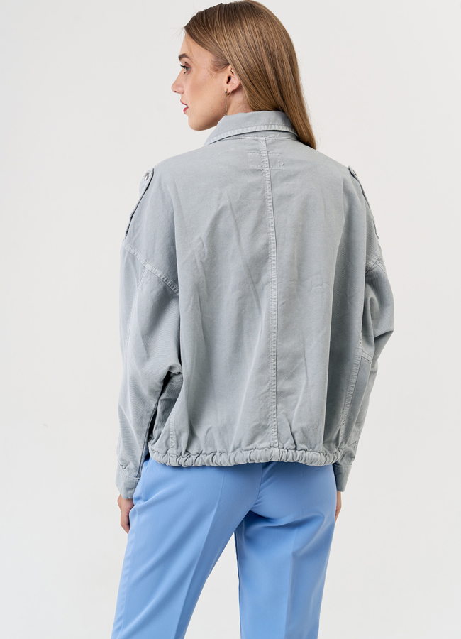 Светлая джинсовая куртка модель № 21244 в кредит